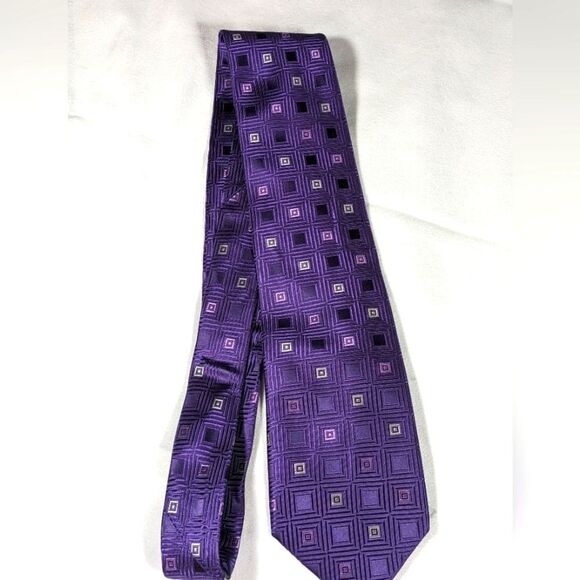 Michael Michael Kors Purple 100% Silk Tie - Picture 4 of 6
